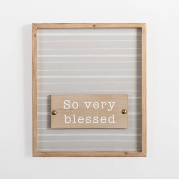 Wall Quotes & Signs-Kirkland's Home So Very Blessed Wall Plaque Tan/Gray