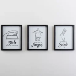 Wall Quotes & Signs-Kirkland's Home Socks Funny Laundry Room Wall Plaque White/Black