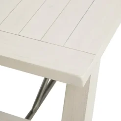 Dining Chairs-Kirkland's Home Sofia Wooden Dining Bench With Metal Bars White