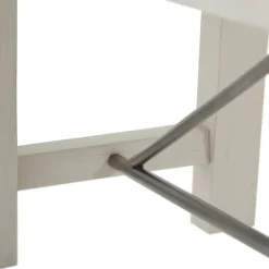 Dining Chairs-Kirkland's Home Sofia Wooden Dining Bench With Metal Bars White
