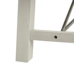Dining Chairs-Kirkland's Home Sofia Wooden Dining Bench With Metal Bars White