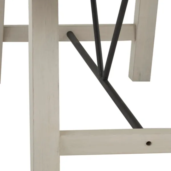 Dining Tables-Kirkland's Home Sofia Wooden Dining Table With Metal Bars White