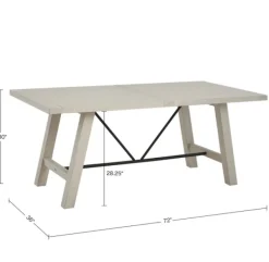 Dining Tables-Kirkland's Home Sofia Wooden Dining Table With Metal Bars White