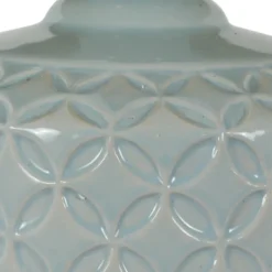 Table Lamps-Kirkland's Home Soft Blue Embossed Ceramic Table Lamps, Set Of 2 White