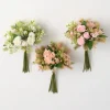 Stems & Bouquets-Kirkland's Home Soft Mini Rose Bouquets, Set Of 3 Pink/White/Green