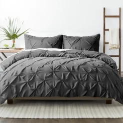 Duvets-Kirkland's Home Soft Pinched 3-Pc. Queen Duvet Cover Set Gray