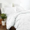 Duvets-Kirkland's Home Soft Pinched 3-Pc. Queen Duvet Cover Set White