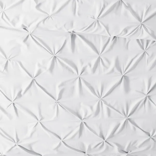 Duvets-Kirkland's Home Soft Pinched 3-Pc. Queen Duvet Cover Set White