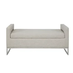 Benches & Ottomans-Kirkland's Home Soft Storage Bench With Open Sides Gray