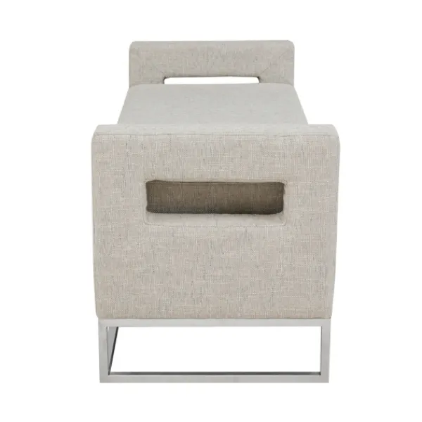 Benches & Ottomans-Kirkland's Home Soft Storage Bench With Open Sides Gray