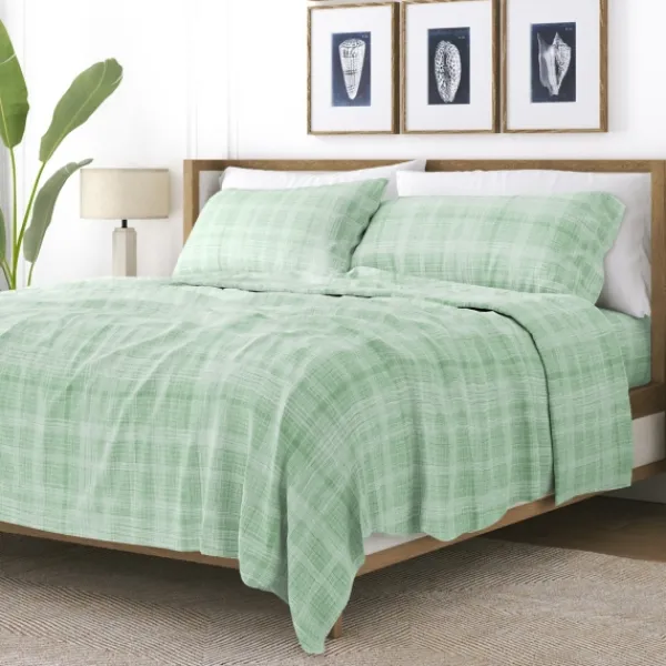 Bed Sheets-Kirkland's Home Soft Thatch 3-Pc. Twin Sheet Set Green