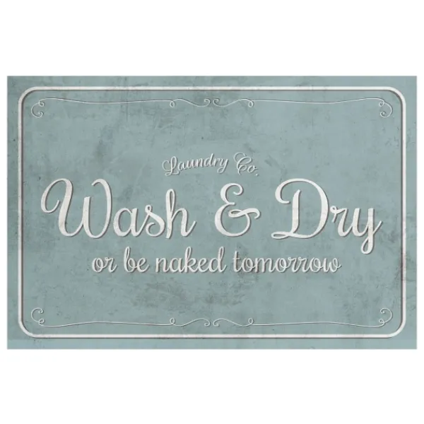 Kitchen & Floor Mats-Kirkland's Home Soft Wash And Dry Laundry Floor Mat, 24X36 Blue