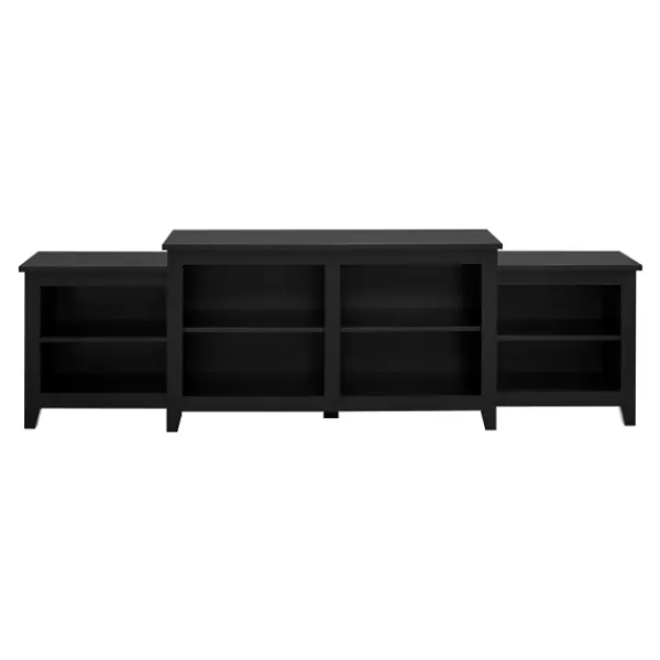Tv Stands & Media Consoles-Kirkland's Home Solid Tiered Tv Stand Black
