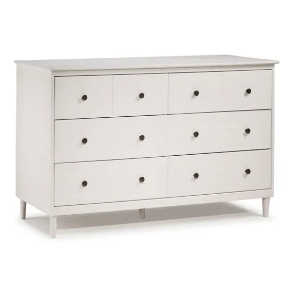 Dressers & Chests-Kirkland's Home Solid Wood 6-Drawer Dresser White