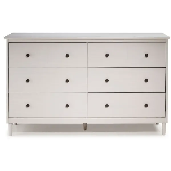 Dressers & Chests-Kirkland's Home Solid Wood 6-Drawer Dresser White