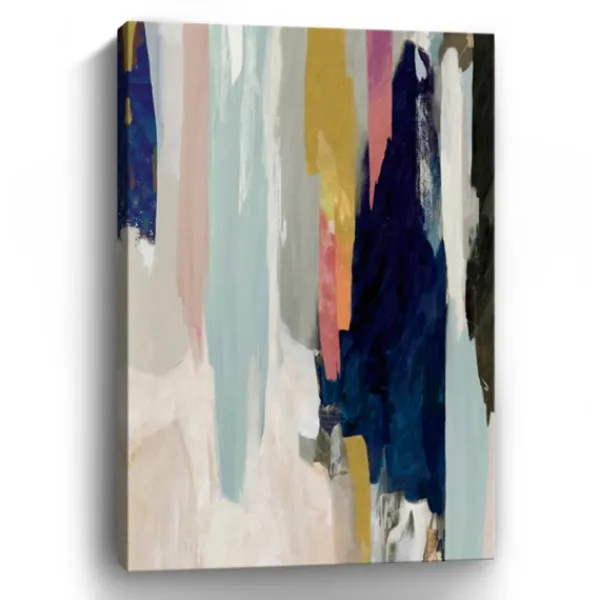 Canvas Art-Kirkland's Home Somber Abstract Canvas Art Print Blue/Tan/Multi