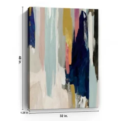 Canvas Art-Kirkland's Home Somber Abstract Canvas Art Print Blue/Tan/Multi