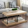 Coffee Tables-Kirkland's Home Sonoma Coffee Table Tan
