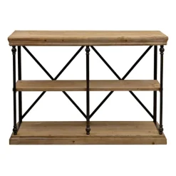Entryway Furniture-Kirkland's Home Sonoma Two-Tier Console Table Tan