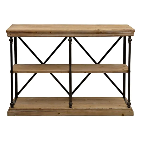 Entryway Furniture-Kirkland's Home Sonoma Two-Tier Console Table Tan