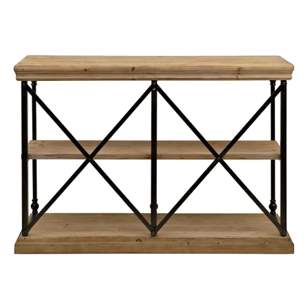 Entryway Furniture-Kirkland's Home Sonoma Two-Tier Console Table Tan