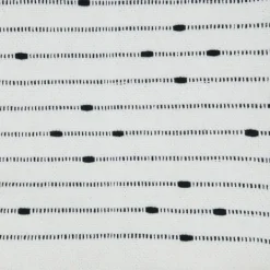 Blankets & Throws-Kirkland's Home Soot Black Textured Striped Tassel Throw White/Black