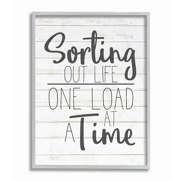 Wall Quotes & Signs-Kirkland's Home Sorting Out Life One Load At A Time Wall Plaque White
