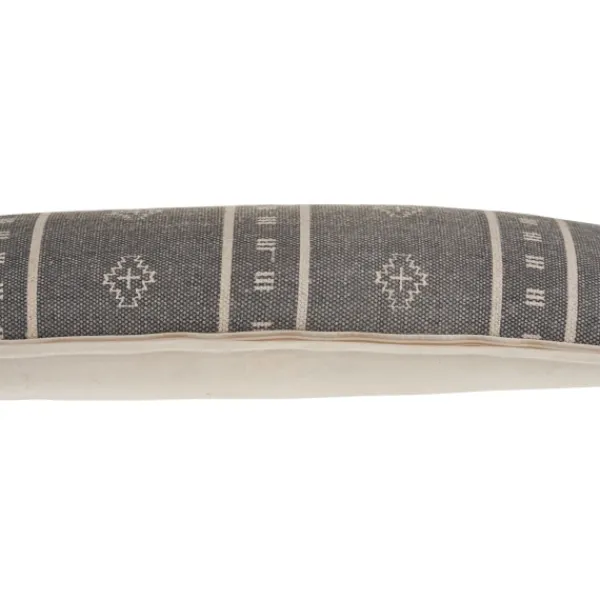 Pillows-Kirkland's Home Southwestern Geo Lumbar Pillow Gray