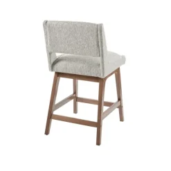 Bar Stools & Counter Height Stools-Kirkland's Home Speckled Boomerang Modern Counter Stool Gray