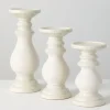 Candle Holders-Kirkland's Home Speckled Ceramic Candle Holders, Set Of 3 White