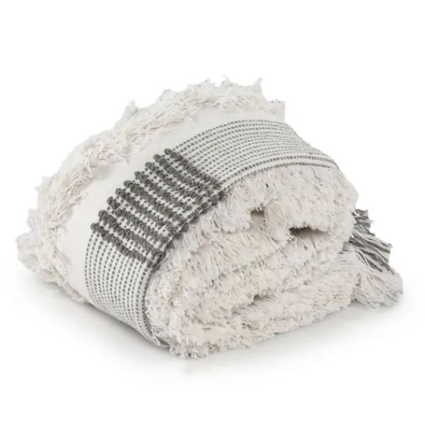 Blankets & Throws-Kirkland's Home Spencer Gray And White Plaid Throw Gray/White