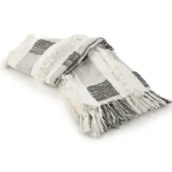 Blankets & Throws-Kirkland's Home Spencer Gray And White Plaid Throw Gray/White