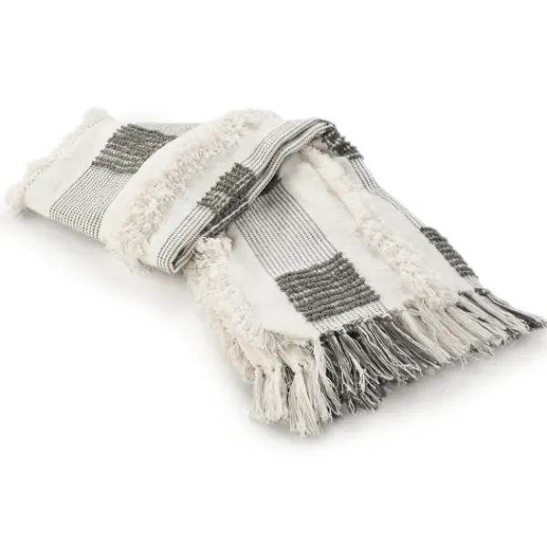 Blankets & Throws-Kirkland's Home Spencer Gray And White Plaid Throw Gray/White