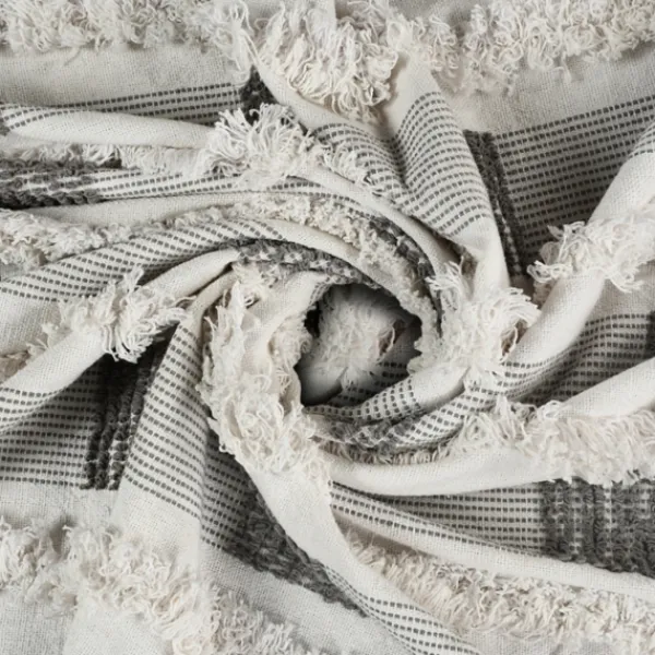 Blankets & Throws-Kirkland's Home Spencer Gray And White Plaid Throw Gray/White
