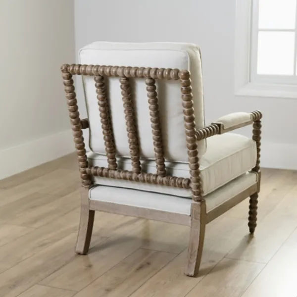 Accent Chairs-Kirkland's Home Spencer Spindle Armchair Ivory