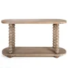 Console Tables-Kirkland's Home Spencer Spindle Legs Console Table Tan