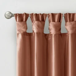 Curtains & Drapes-Kirkland's Home Spice Twist Top Curtain Panel, 84 In. Orange