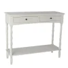 Console Tables-Kirkland's Home Spindle 2-Drawer Console Table White