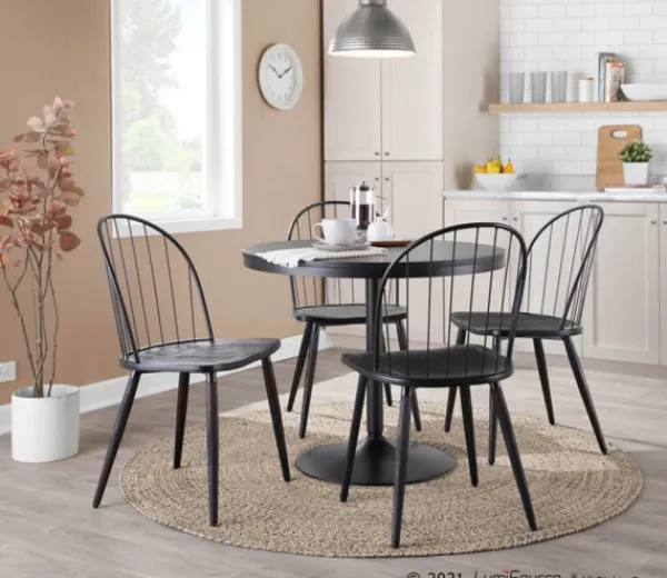 Dining Chairs-Kirkland's Home Spindle High Back Dining Chairs, Set Of 2 Black