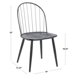 Dining Chairs-Kirkland's Home Spindle High Back Dining Chairs, Set Of 2 Black