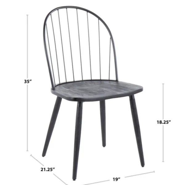 Dining Chairs-Kirkland's Home Spindle High Back Dining Chairs, Set Of 2 Black
