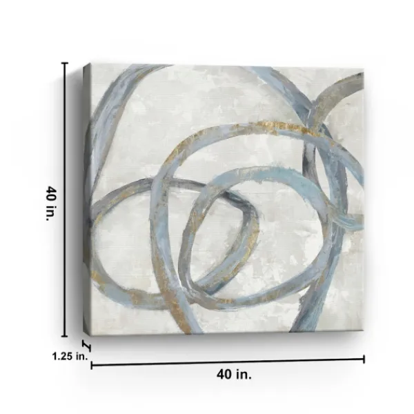Canvas Art-Kirkland's Home Spiral Giclee Canvas Art Print Blue