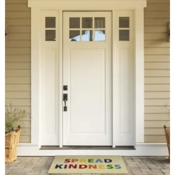 Doormats-Kirkland's Home Spread Kindness Rainbow Coir Doormat Ivory/Multi
