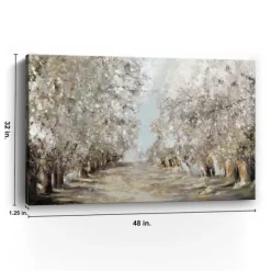 Canvas Art-Kirkland's Home Spring Blossoms Giclee Canvas Art Print White/Gray