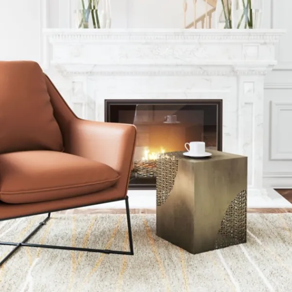 Accent & End Tables-Kirkland's Home Square Antique Gold Metal Accent Table