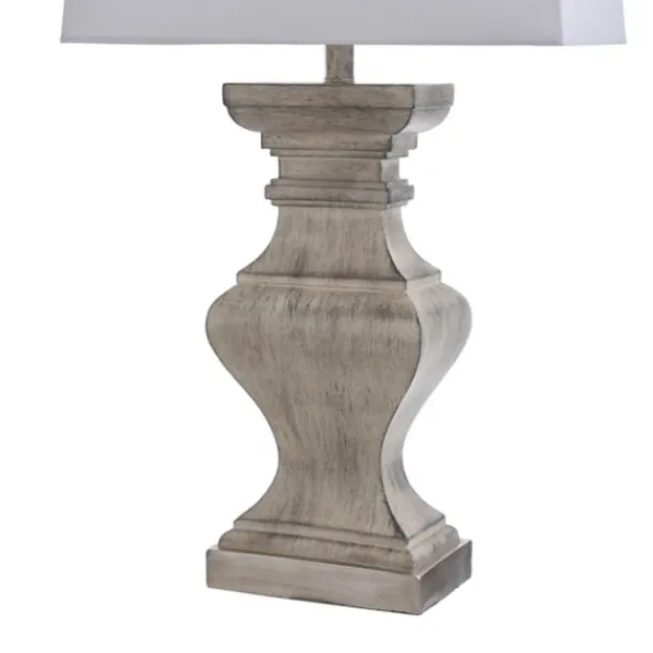 Table Lamps-Kirkland's Home Square Candlestick Table Lamp Ivory