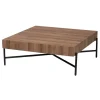 Coffee Tables-Kirkland's Home Square Light Wood X Base Coffee Table Brown