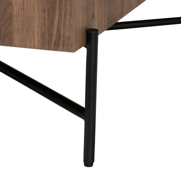 Coffee Tables-Kirkland's Home Square Light Wood X Base Coffee Table Brown