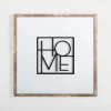 Wall Quotes & Signs-Kirkland's Home Square Metal Home Framed Wall Plaque White/Black