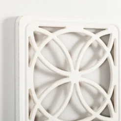 Wall Plaques-Kirkland's Home Square Scrollwork Wall Plaques, Set Of 3 White/Gray/Yellow